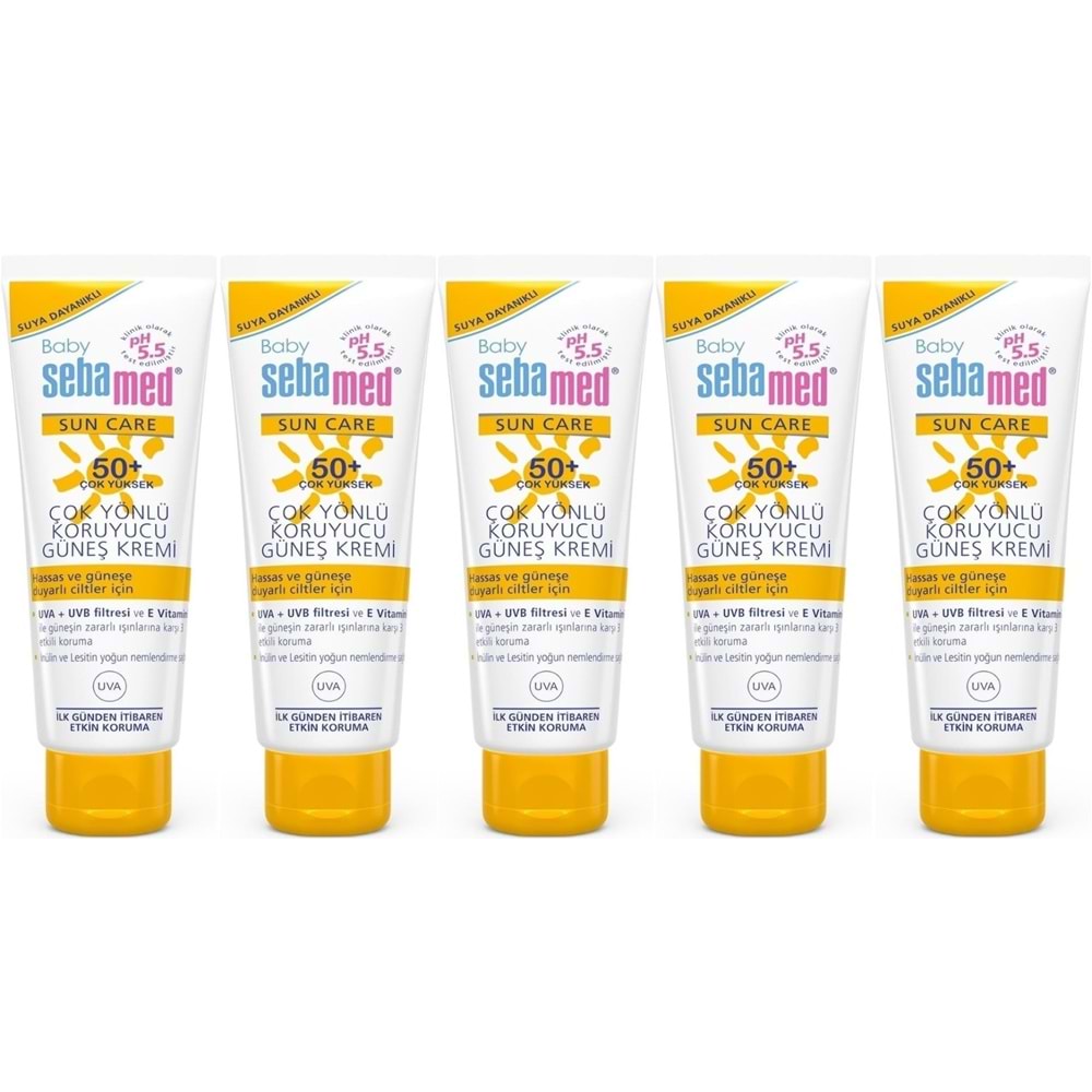 Sebamed Baby Sun Care Güneş Kremi 75ML 50+ Çok Yüksek Faktör Çoçuk (5 Li Set)