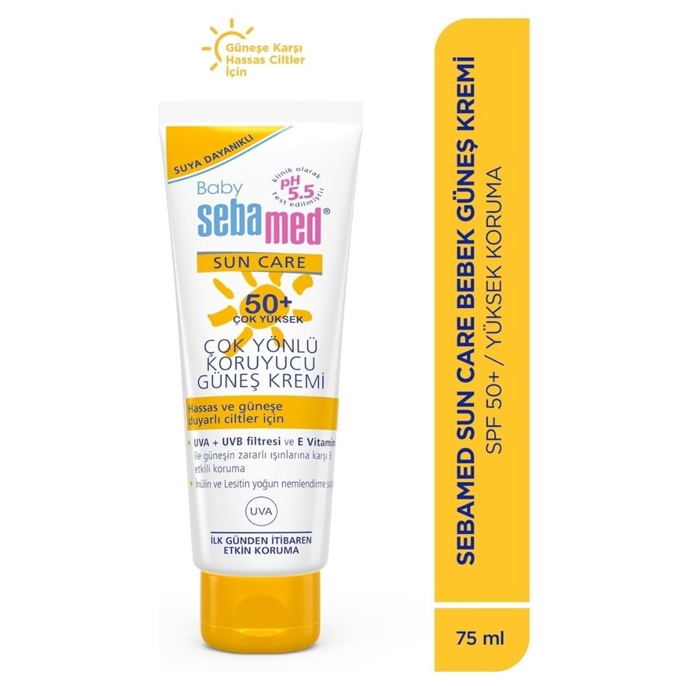 Sebamed Baby Sun Care Güneş Kremi 75ML 50+ Çok Yüksek Faktör Çoçuk (5 Li Set)