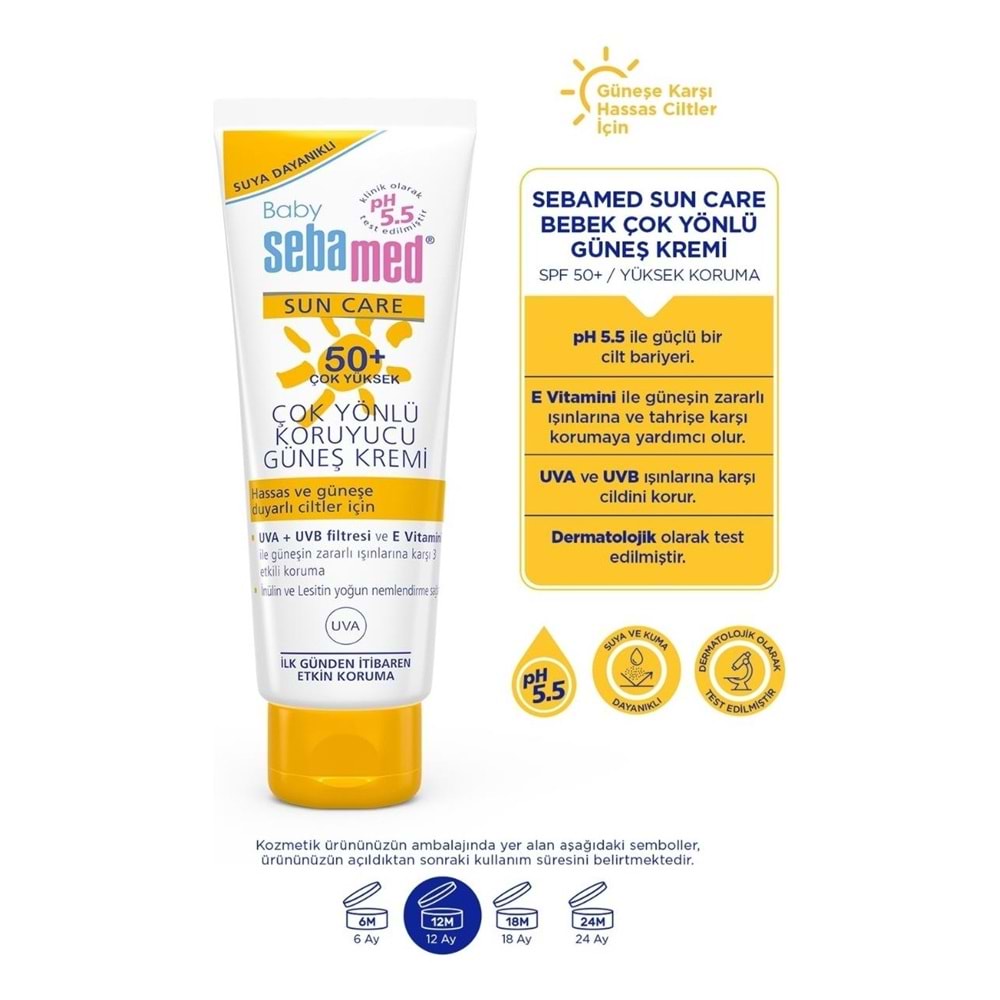 Sebamed Baby Sun Care Güneş Kremi 75ML 50+ Çok Yüksek Faktör Çoçuk (5 Li Set)