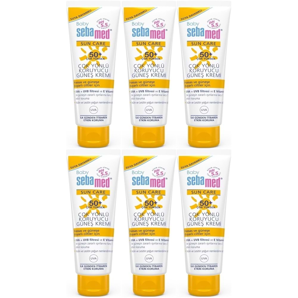 Sebamed Baby Sun Care Güneş Kremi 75ML 50+ Çok Yüksek Faktör Çoçuk (6 Lı Set)