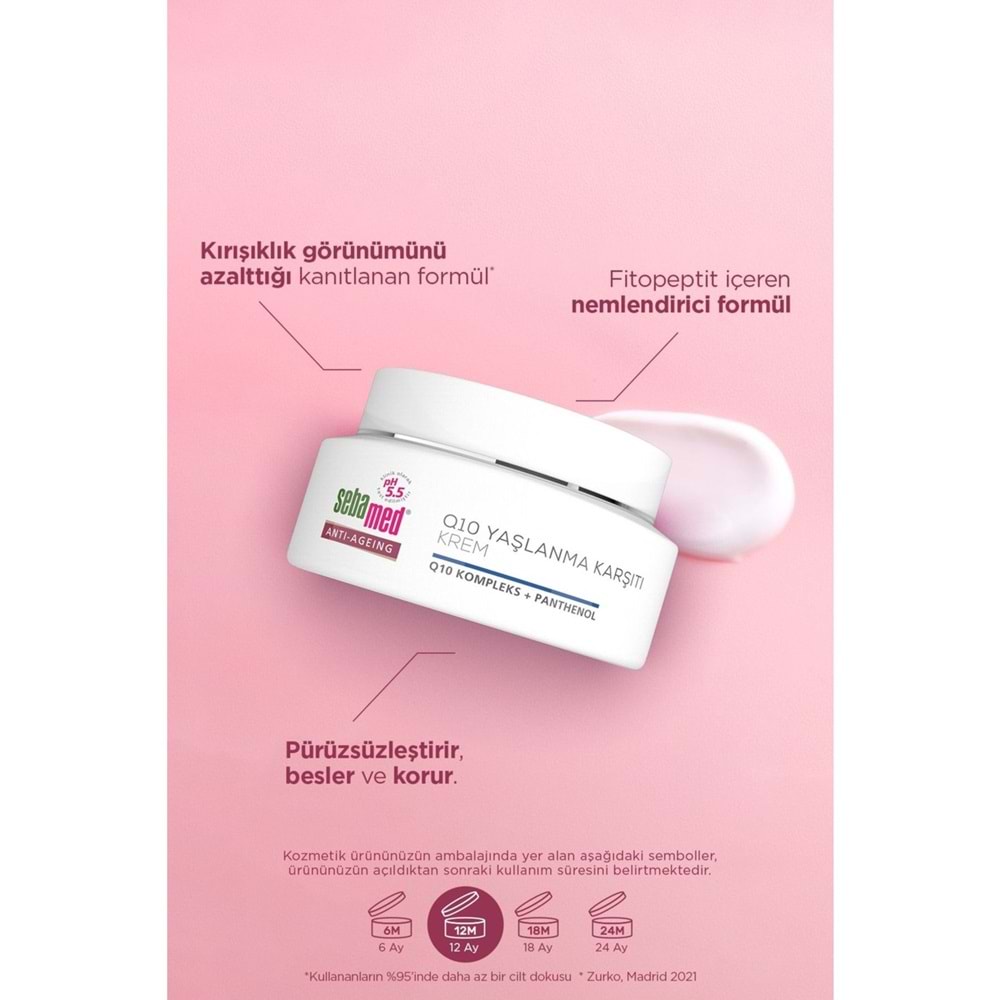 Sebamed Q10 Yaşlanma ve Kırışıklık Karşıtı Koruyucu Anti-Age Krem 50ML (4 Lü Set)