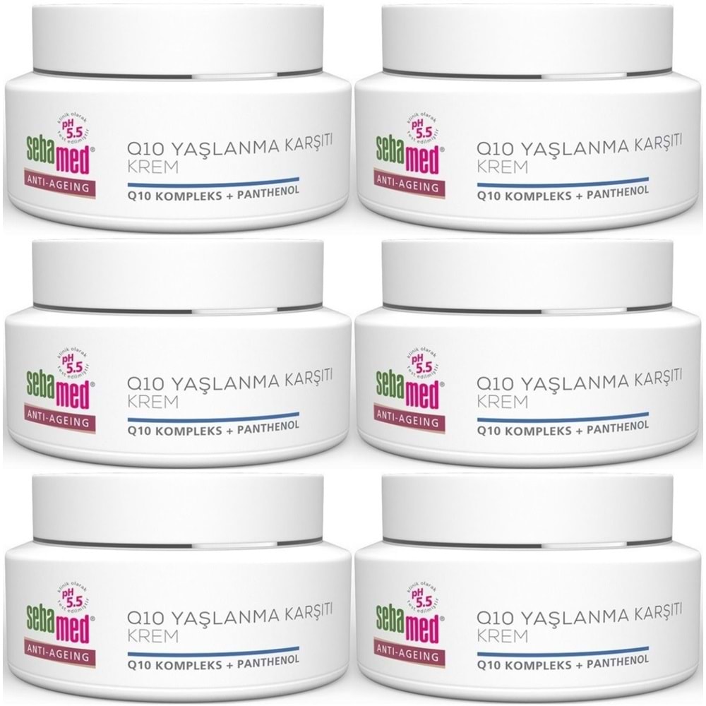 Sebamed Q10 Yaşlanma ve Kırışıklık Karşıtı Koruyucu Anti-Age Krem 50ML (6 Lı Set)