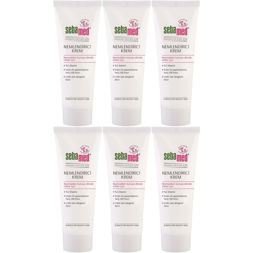 Sebamed Nemlendirici Krem Tüp 50ML (Günlük Kullanım) (6 Lı Set)
