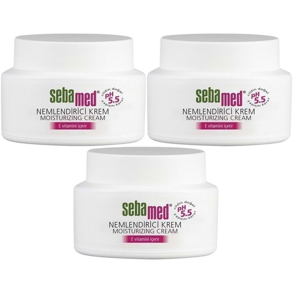 Sebamed Nemlendirici Cilt Bakım Kremi 75ML Günlük Bakım (Yüz - Boyun - Vücut) (3 Lü Set)