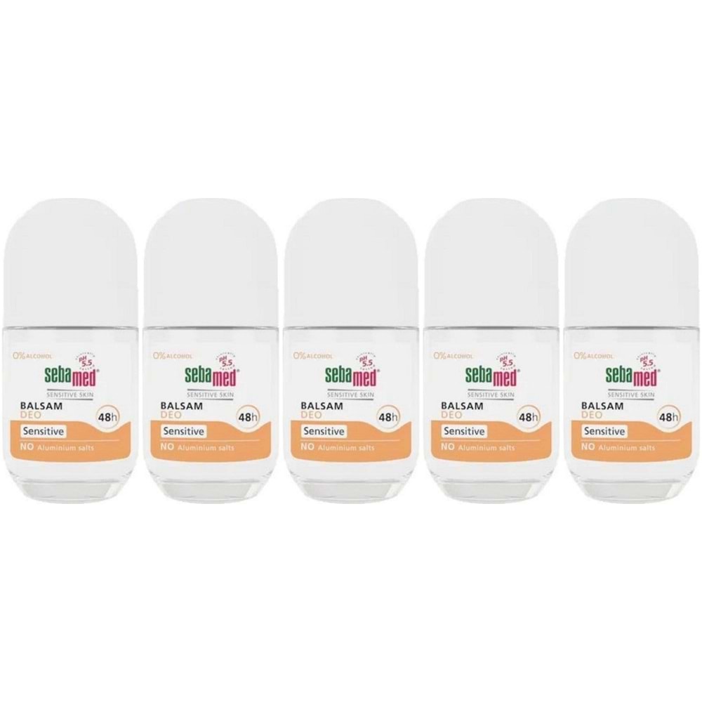 Sebamed Deodorant Roll-On 50ML Balsam Hassas/Sensitive (5 Li Set)
