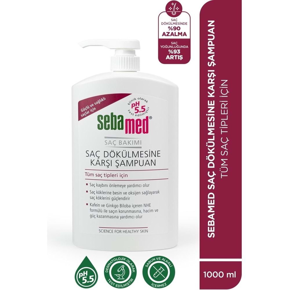 Sebamed Şampuan 1000ML Saç Dökülmesine Karşı (Tüm Saç Tipleri için) Avantaj Pk