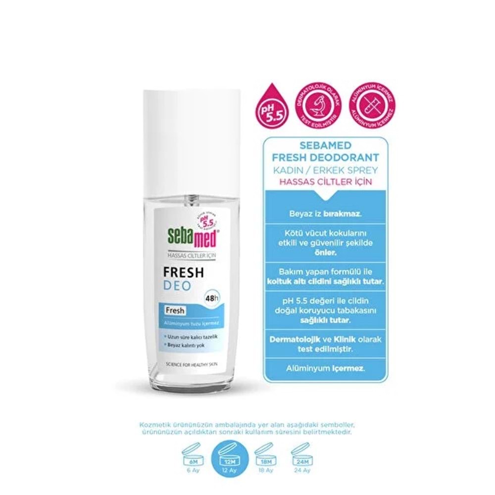 Sebamed Deodorant Sprey 75 ML Fresh (2 Li Set)