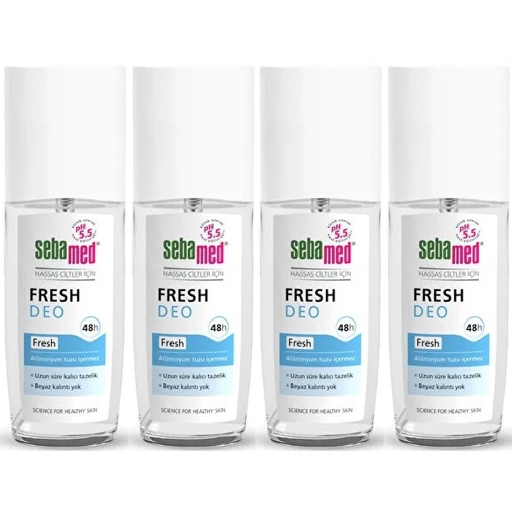 Sebamed Deodorant Sprey 75 ML Fresh (4 Lü Set)