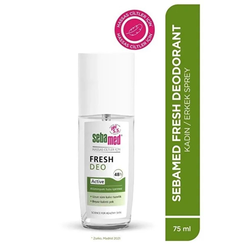 Sebamed Deodorant Sprey 75 ML Fresh Active (2 Li Set)