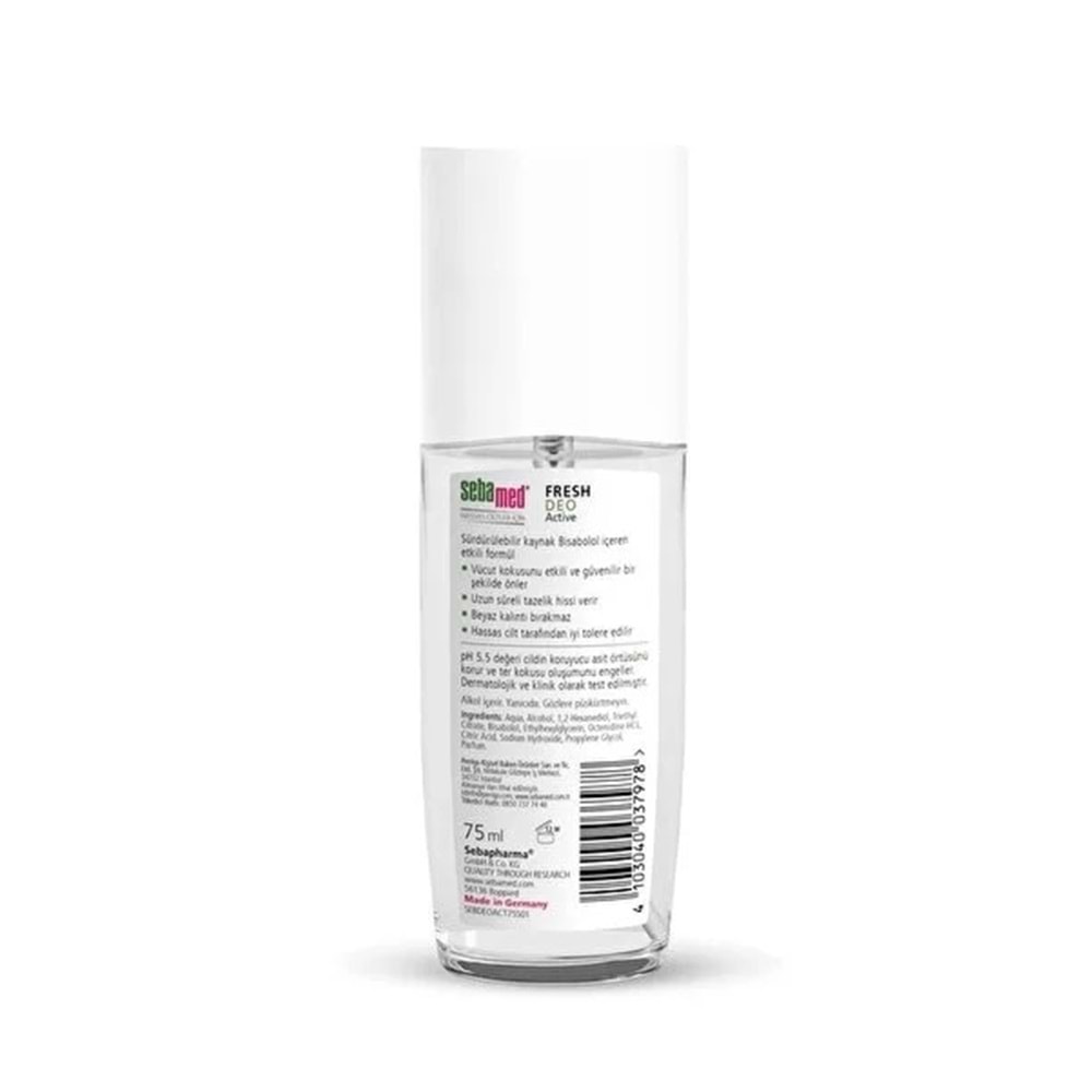 Sebamed Deodorant Sprey 75 ML Fresh Active (4 Lü Set)