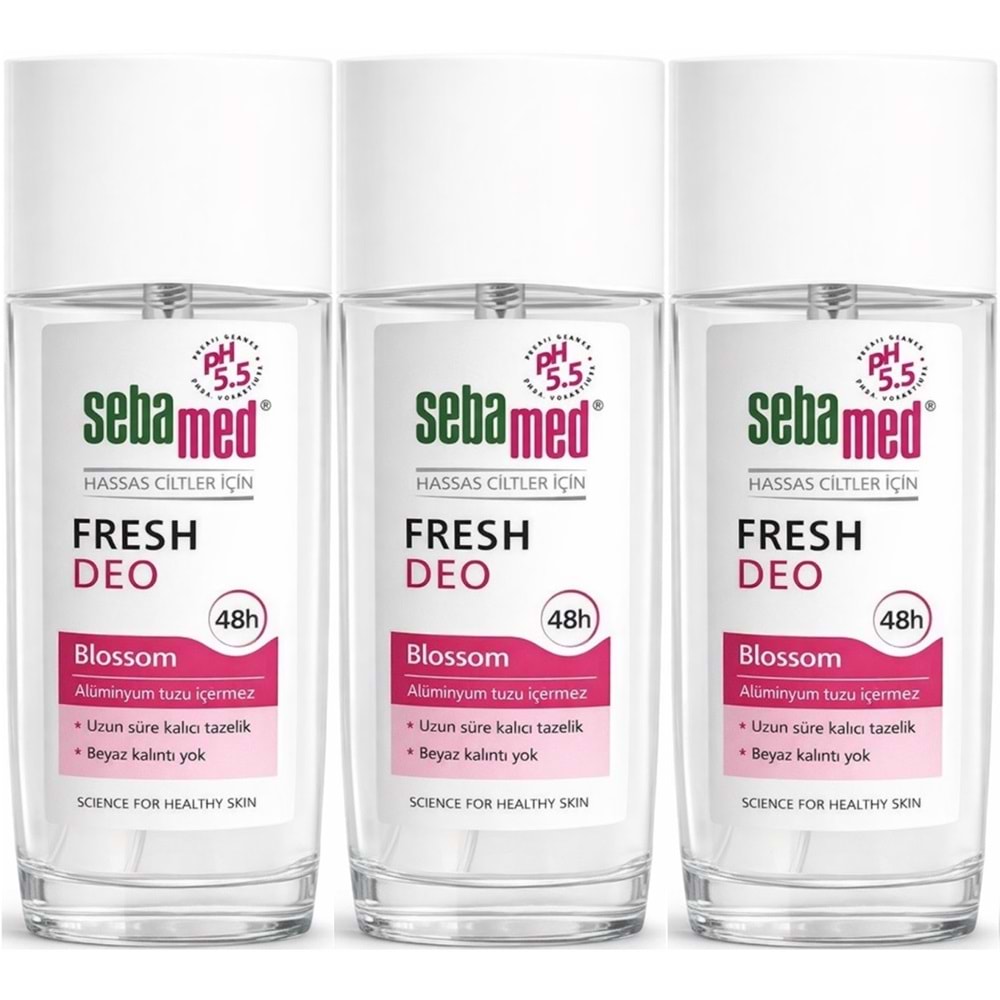 Sebamed Deodorant Sprey 75 ML Fresh Blossom (3 Lü Set)