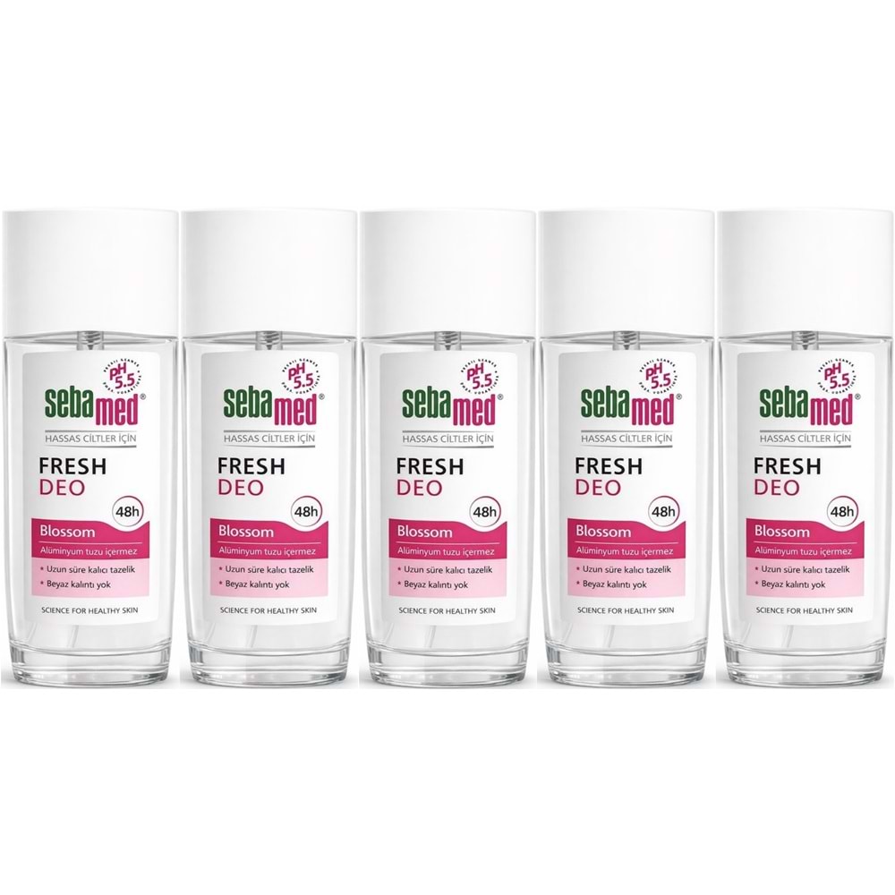 Sebamed Deodorant Sprey 75 ML Fresh Blossom (5 Li Set)