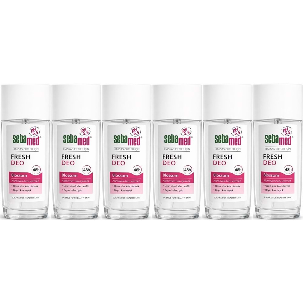 Sebamed Deodorant Sprey 75 ML Fresh Blossom (6 Lı Set)