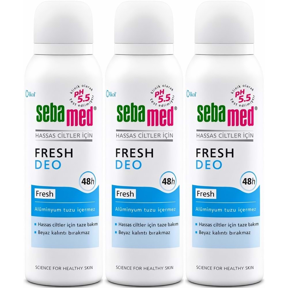Sebamed Deodorant Aerosol 150 ML Fresh (3 Lü Set)