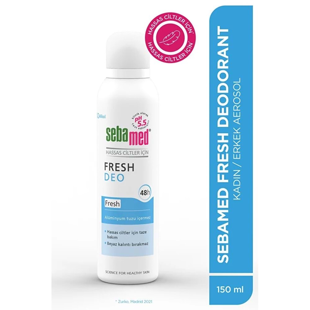 Sebamed Deodorant Aerosol 150 ML Fresh (3 Lü Set)