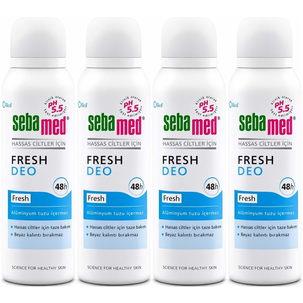 Sebamed Deodorant Aerosol 150 ML Fresh (4 Lü Set)