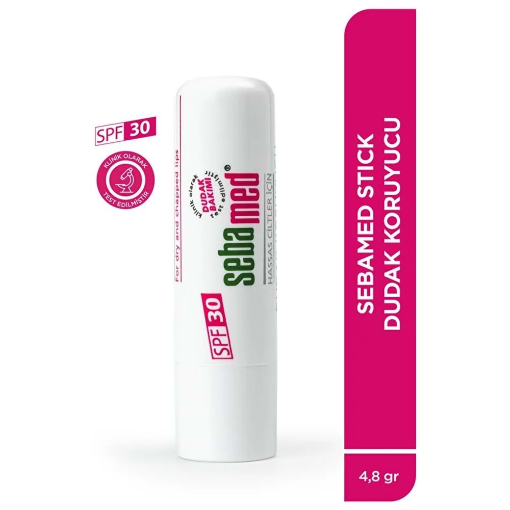 Sebamed Dudak Koruyucu Bakım Kremi Stick 30 SPF 4.8GR (Çatlamış ve Hassas Nemlendiricili) (6 Lı Set)