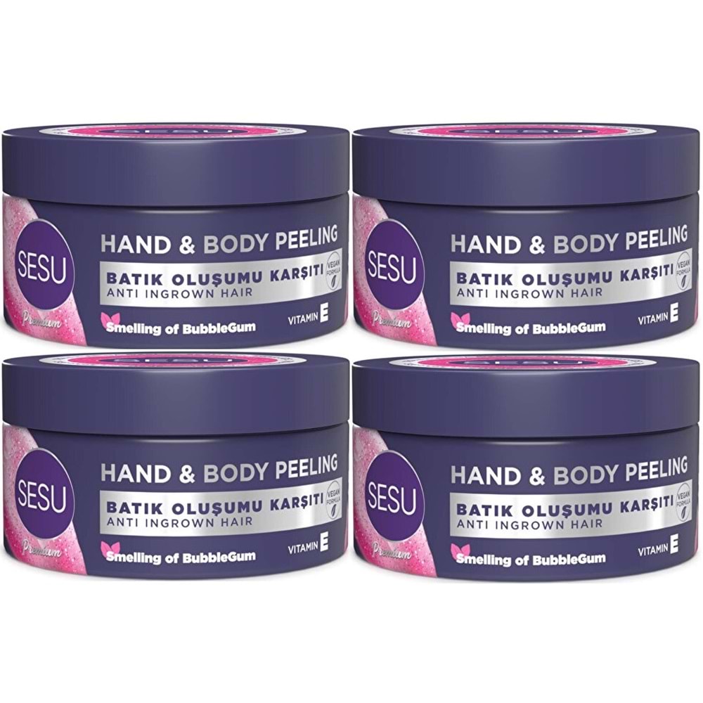 Sesu Vücut Peelingi 250ML (Hand & Body Peelıbg) (4 Lü Set)