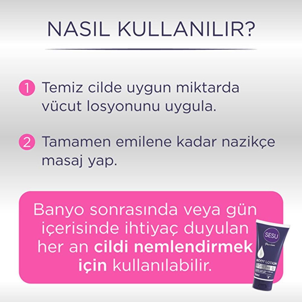 Sesu Vücut Losyonu 175ML (Body Lotıon) (6 Lı Set)