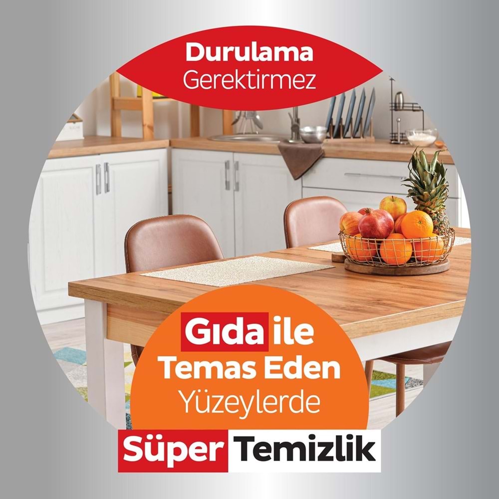 Sleepy Easy Clean Yüzey Temizlik Mutfak Havlusu -Mendili 50 Yaprak Portakal Yağlı (2Li Set) 100Yprk
