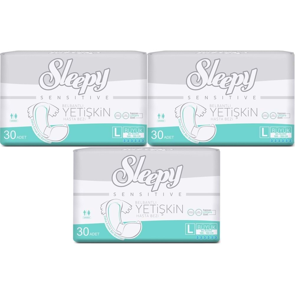 Sleepy Yetişkin Bezi Bel Bantlı L - Large - Büyük 90 Adet (3PK*30)