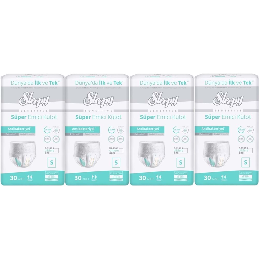 Sleepy Yetişkin Bezi Emici Külot S - Küçük - Small 120 Adet (4PK*30)