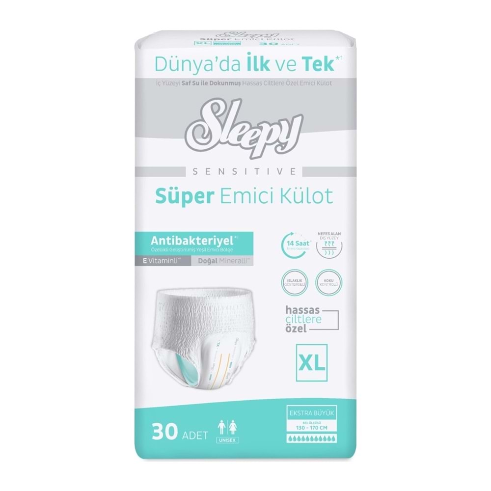Sleepy Yetişkin Bezi Emici Külot XL - Ekstra Büyük - Extra Large 240 Adet (8PK*30)