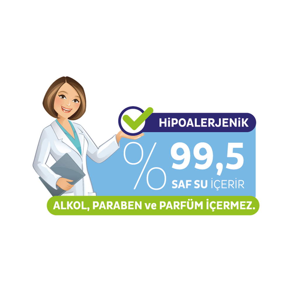 Sleepy Islak Havlu Mendil Pamuklu Yenidoğan Natural Bambu 40 Yaprak 18 Li Set (720 Yaprak)