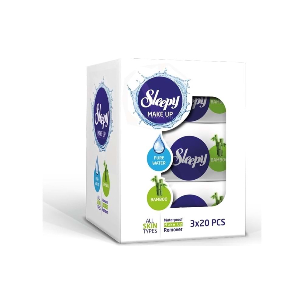 Sleepy Yüz Temizleme Havlusu Bamboo Make Up 180 Yaprak (9PK*20)