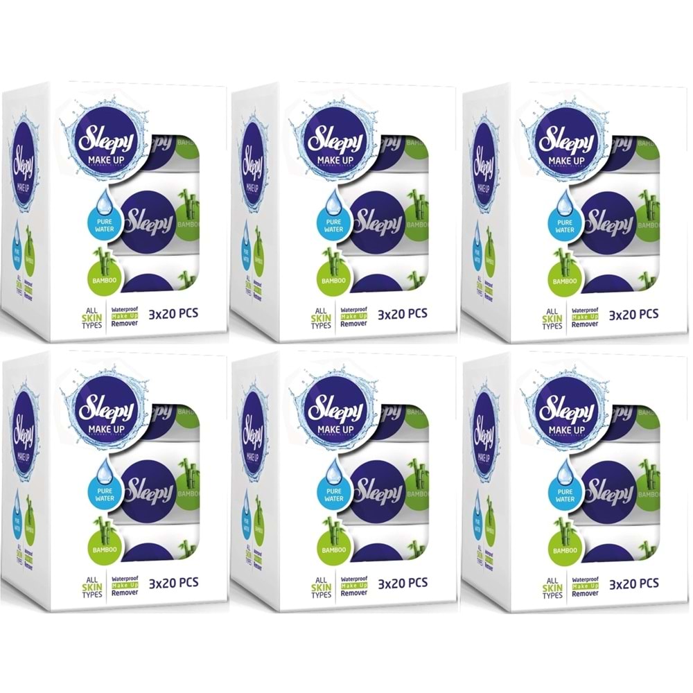 Sleepy Yüz Temizleme Havlusu Bamboo Make Up 360 Yaprak (18PK*20)