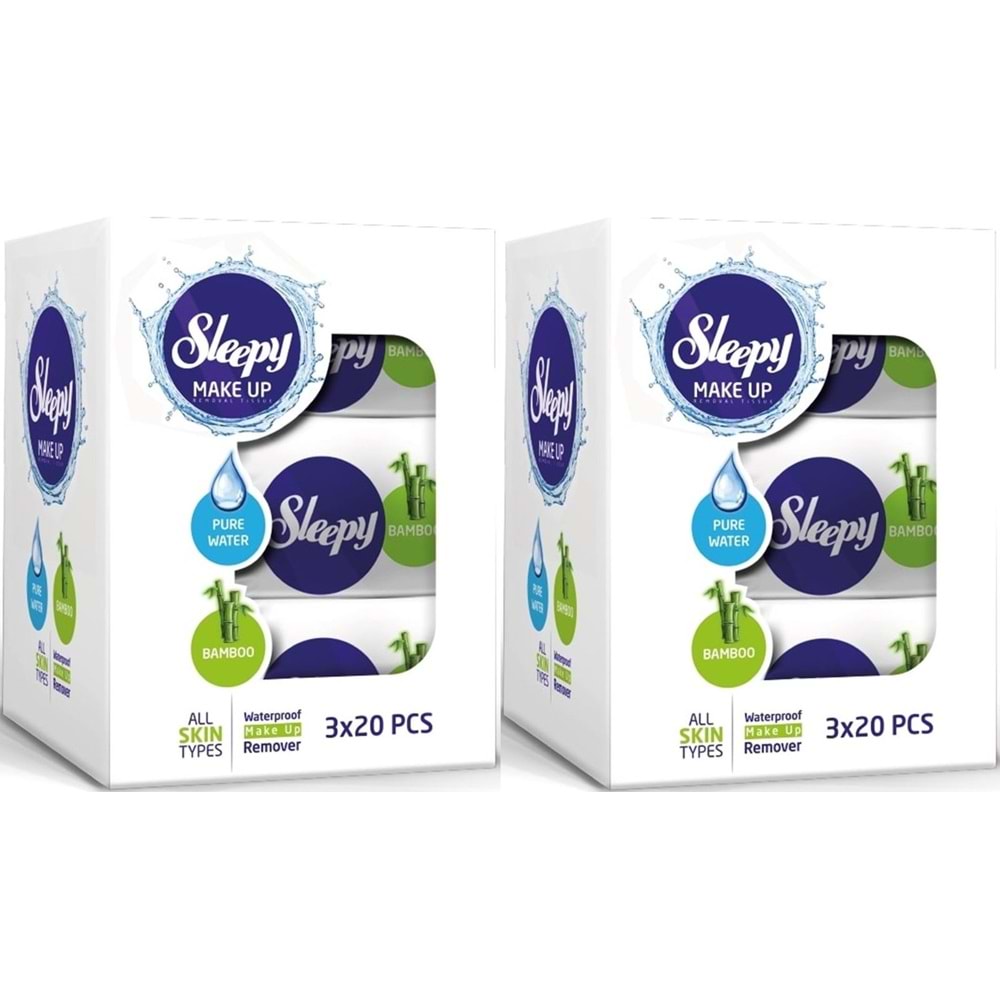 Sleepy Yüz Temizleme Havlusu Bamboo Make Up 120 Yaprak (6PK*20)