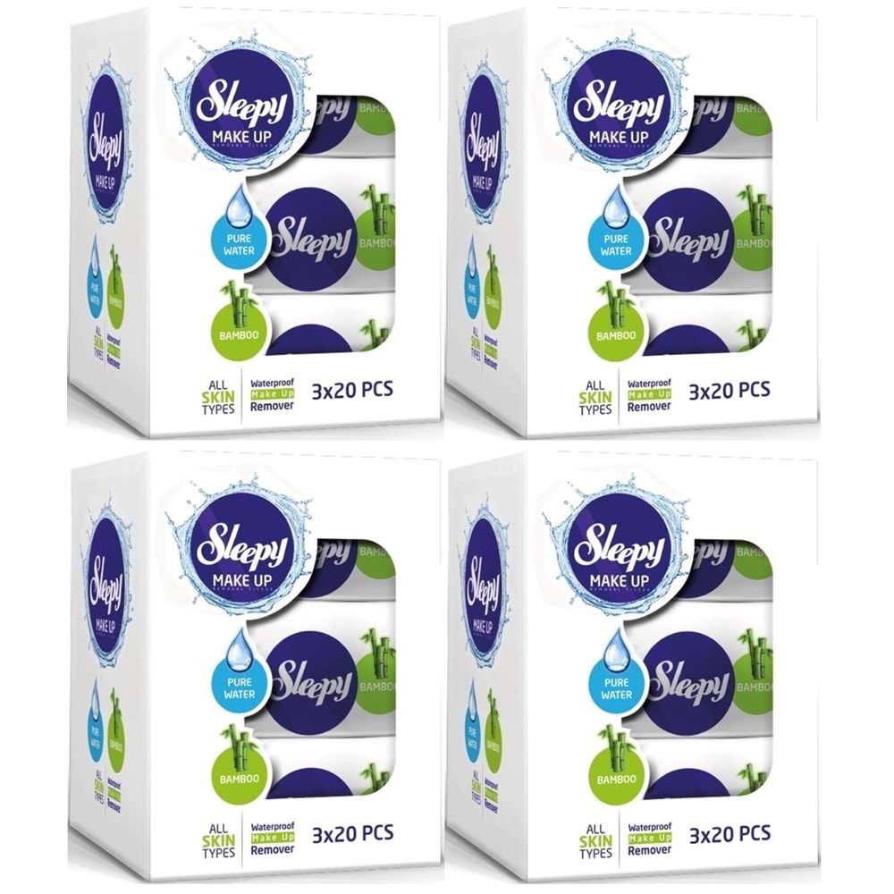 Sleepy Yüz Temizleme Havlusu Bamboo Make Up 240 Yaprak (12PK*20)