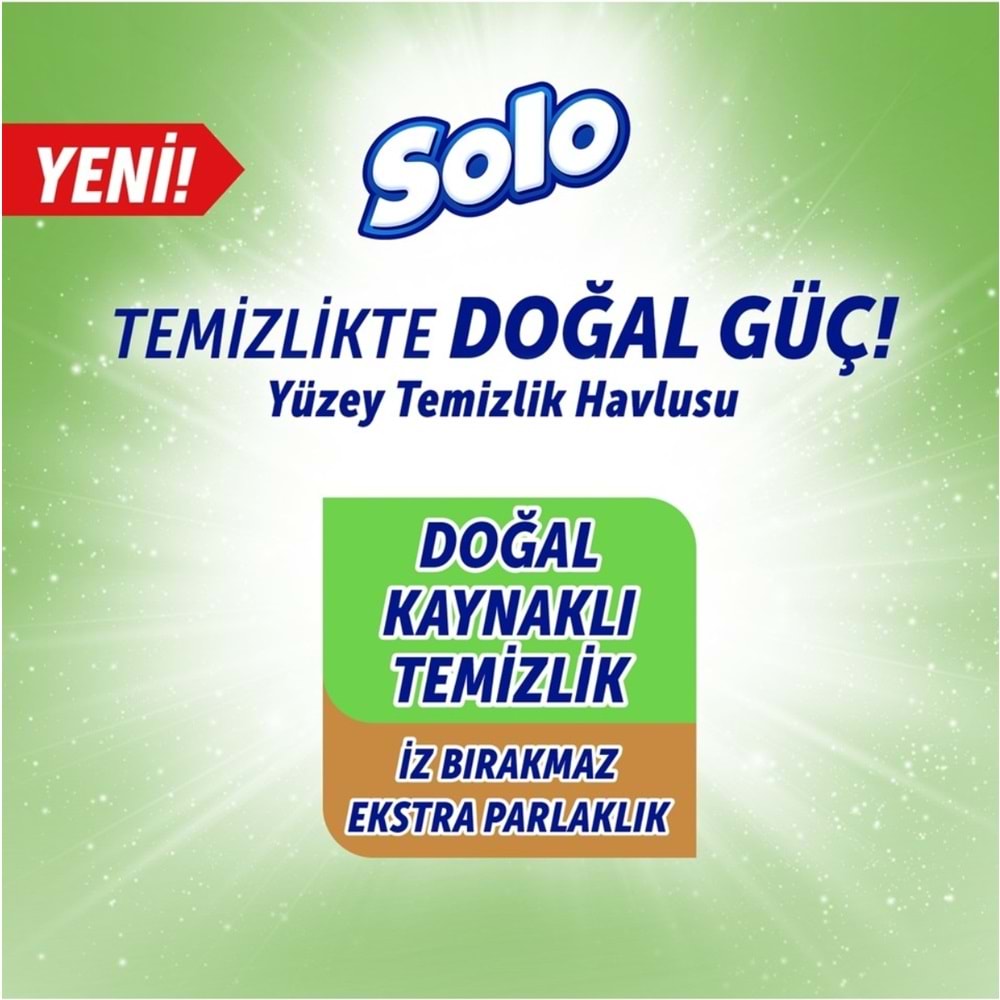 Solo Yüzey Temizlik Havlusu - Mendili 100 Yaprak Beyaz Sabun Ferahlığı (4 Lü Set) 400 Yaprak