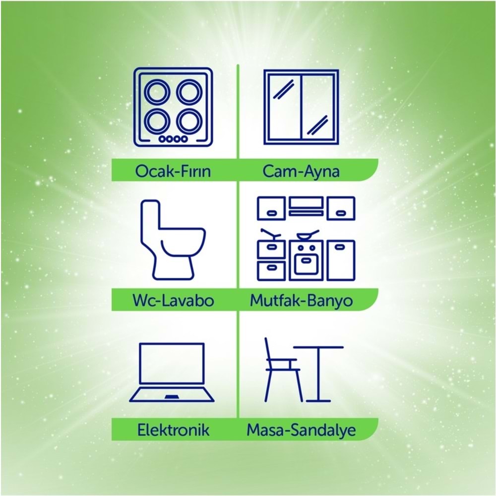 Solo Yüzey Temizlik Havlusu - Mendili 100 Yaprak Beyaz Sabun Ferahlığı (4 Lü Set) 400 Yaprak