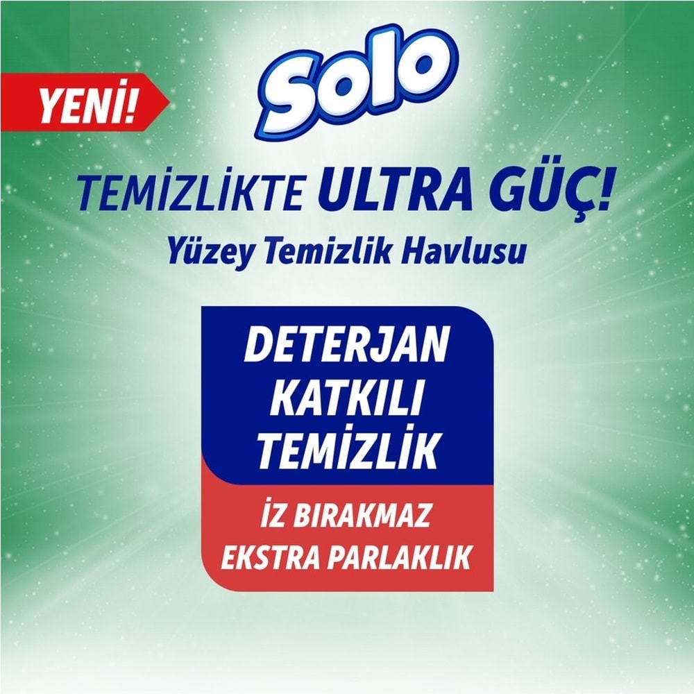 Solo Yüzey Temizlik Havlusu - Mendili 100 Yaprak Limon & Portakal Tazeliği (4 Lü Set) 400 Yaprak