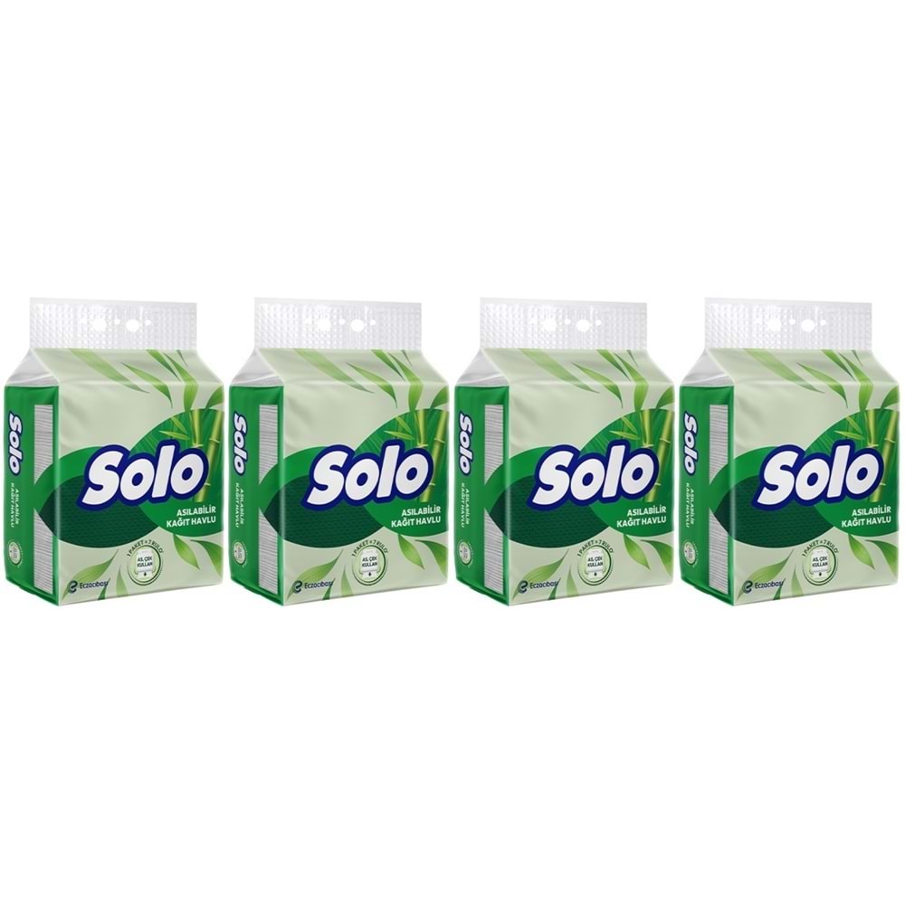 Solo Asılabilir Kağıt Havlu (Hijyenik ve Pratik Kullanım İçin Uygun) (4 Lü Set)