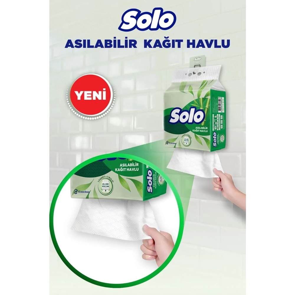 Solo Asılabilir Kağıt Havlu (Hijyenik ve Pratik Kullanım İçin Uygun) (5 Li Set)
