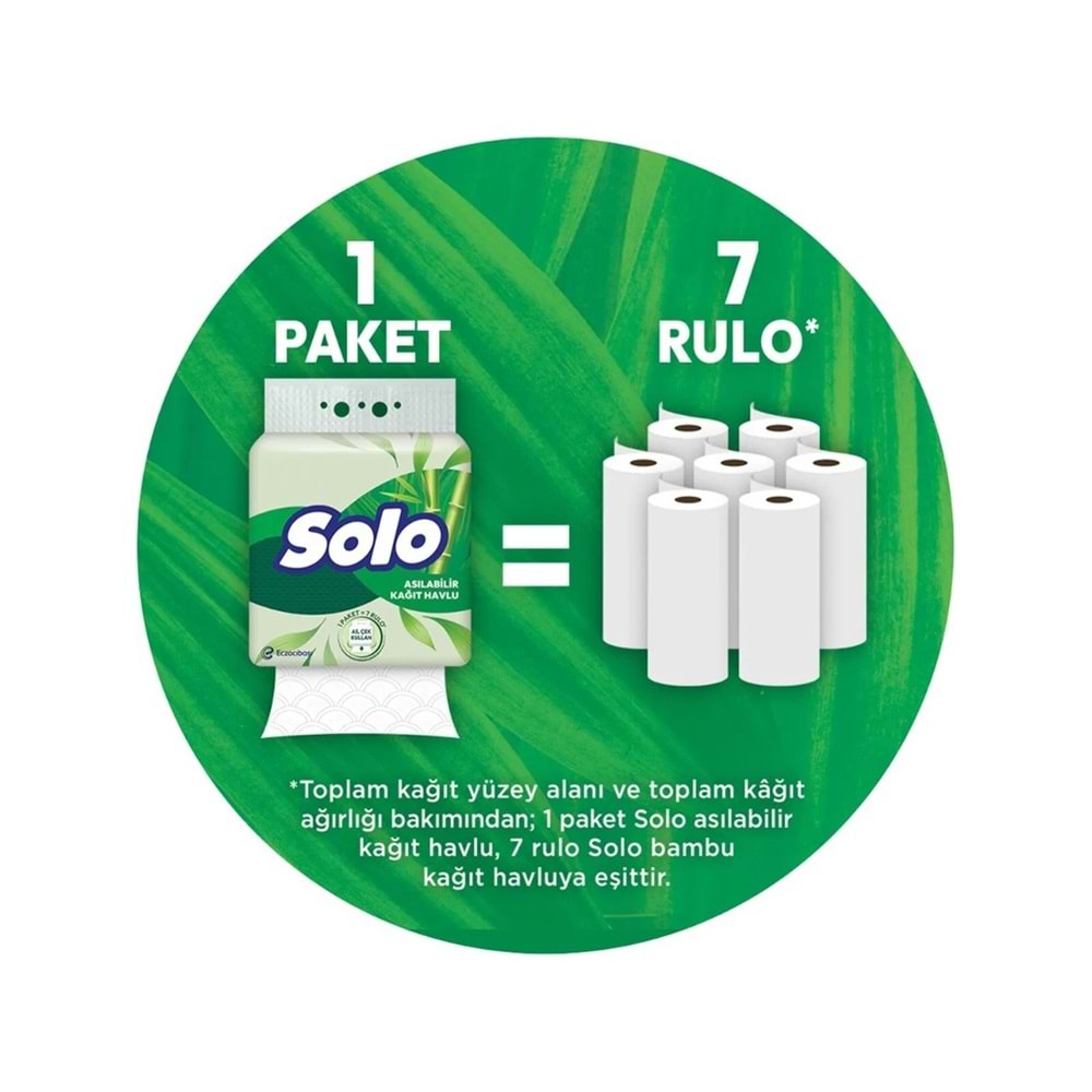 Solo Asılabilir Kağıt Havlu (Hijyenik ve Pratik Kullanım İçin Uygun) (5 Li Set)