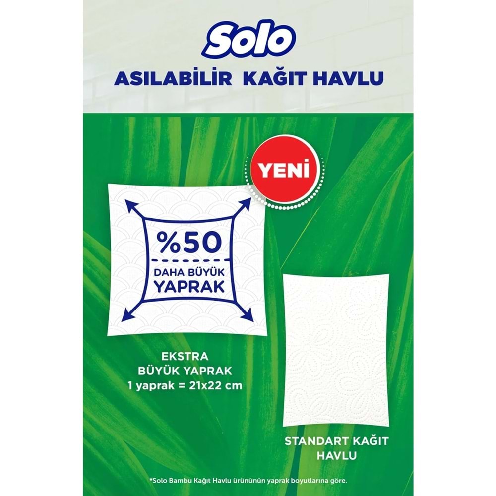 Solo Asılabilir Kağıt Havlu (Hijyenik ve Pratik Kullanım İçin Uygun) (5 Li Set)