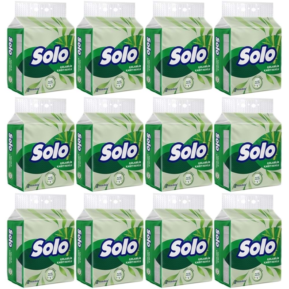 Solo Asılabilir Kağıt Havlu (Hijyenik ve Pratik Kullanım İçin Uygun) (12 Li Set)