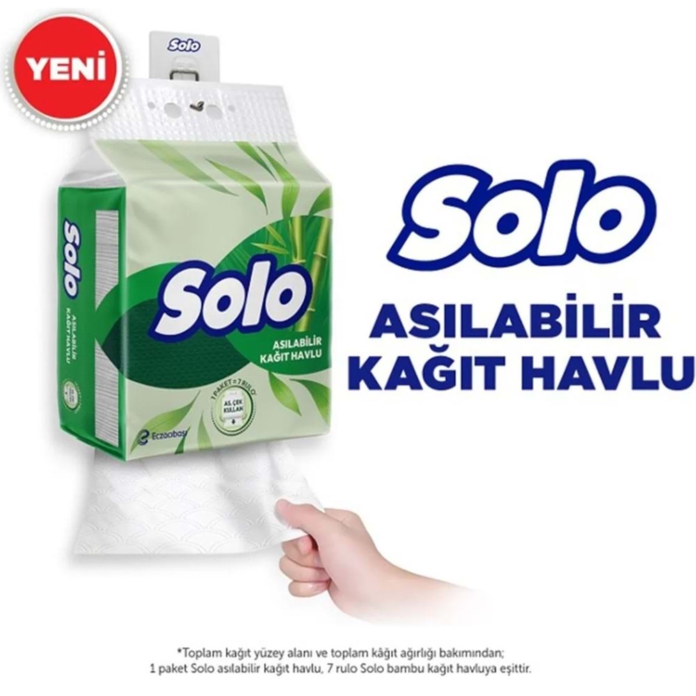 Solo Asılabilir Kağıt Havlu (Hijyenik ve Pratik Kullanım İçin Uygun) (12 Li Set)