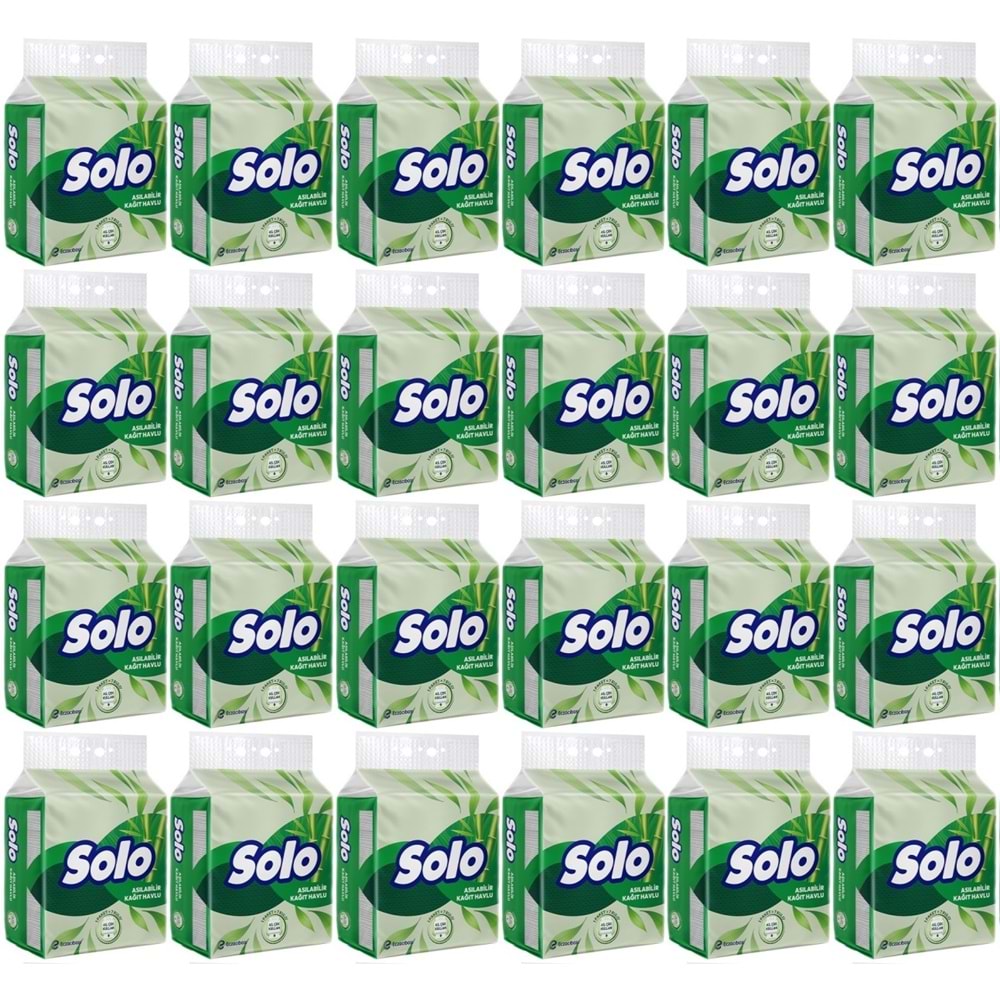 Solo Asılabilir Kağıt Havlu (Hijyenik ve Pratik Kullanım İçin Uygun) (24 Lü Set)