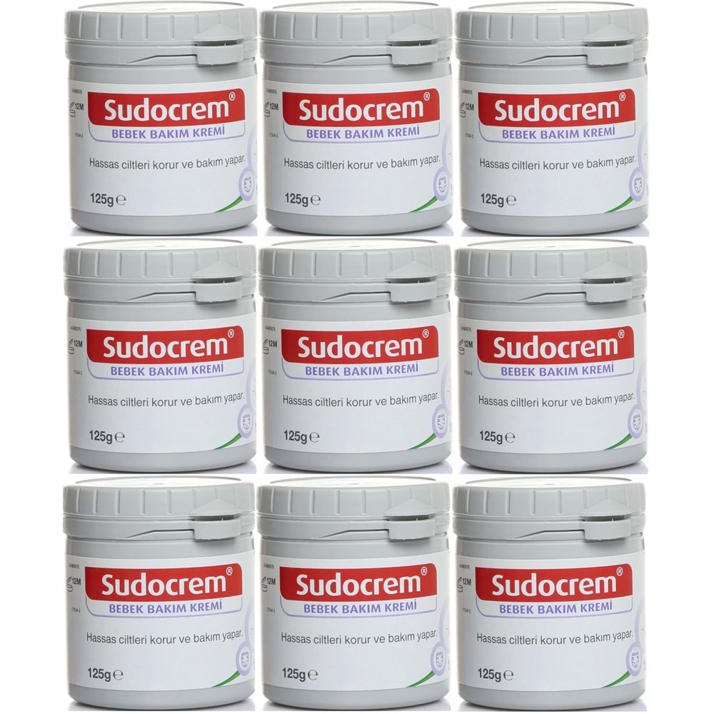 Sudocrem Cilt Bebek Bakım - Pişik Kremi 125GR (9 Lu Set)