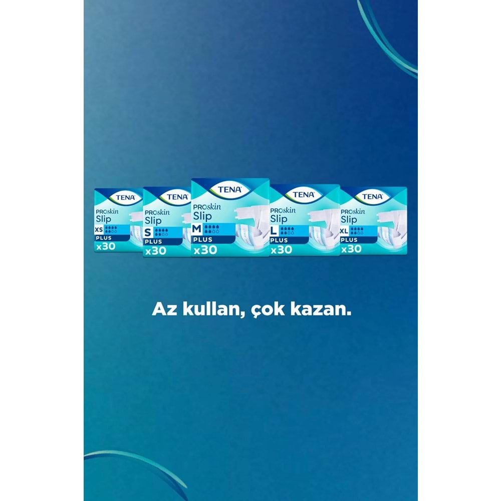Tena Proskin Slip Plus Bel Bantlı Yetişkin Bezi L - Büyük - Large 60 Adet