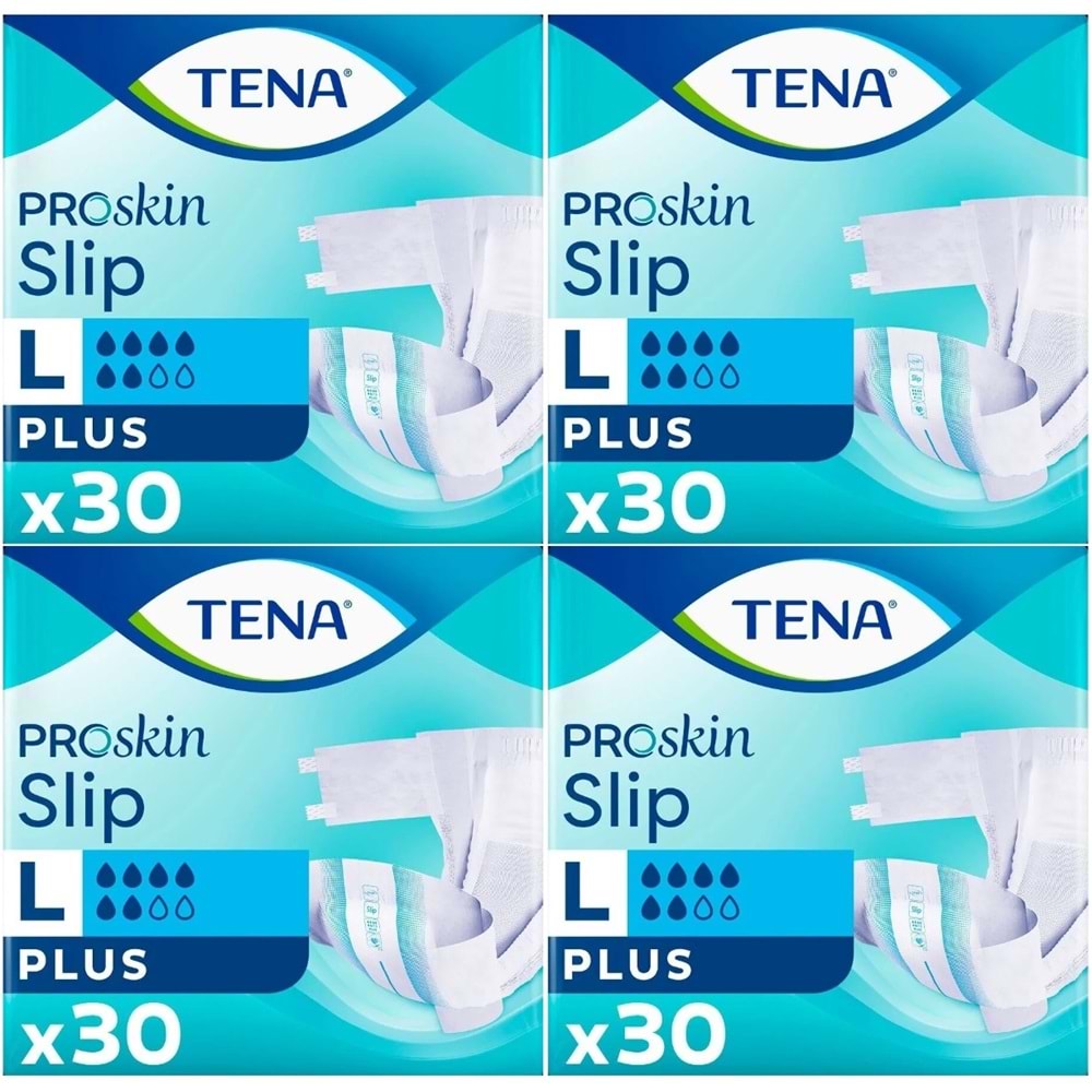 Tena Proskin Slip Plus Bel Bantlı Yetişkin Bezi L - Büyük - Large 120 Adet