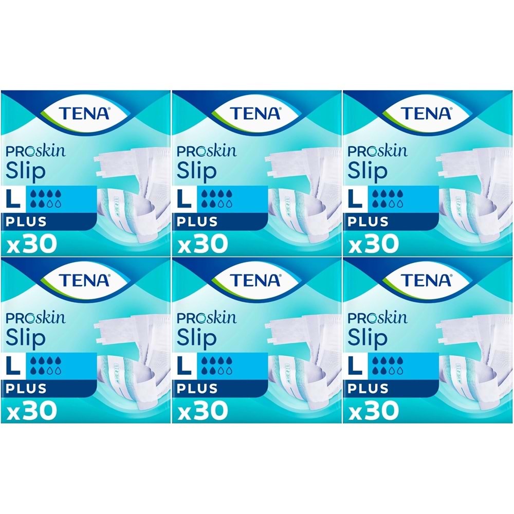 Tena Proskin Slip Plus Bel Bantlı Yetişkin Bezi L - Büyük - Large 180 Adet