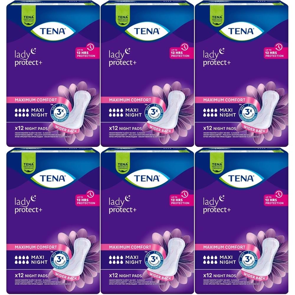 Tena Lady Protect Mesane Pedi Maxi Night Geceye Özel 72 Adet