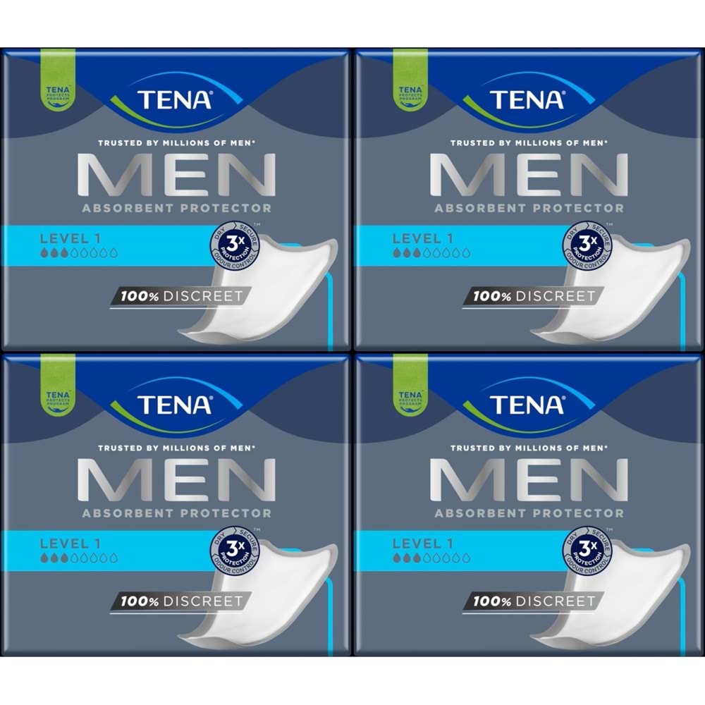 Tena Men Emici Koruma Level 1 Erkek Mesane Pedi 96 Adet