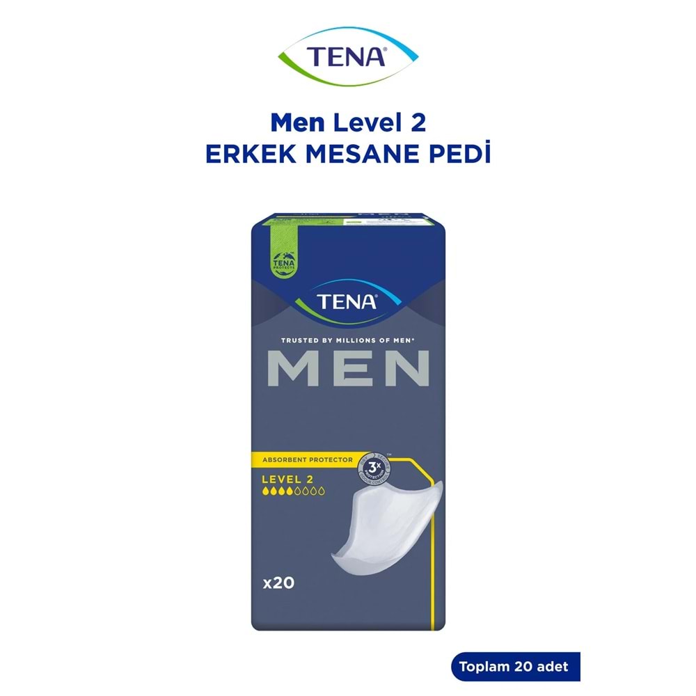 Tena Men Emici Koruma Level 2 Erkek Mesane Pedi 120 Adet