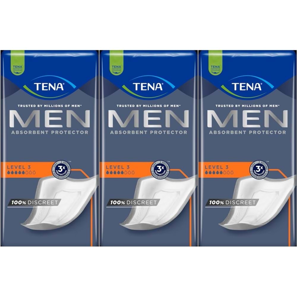 Tena Men Emici Koruma Level 3 Erkek Mesane Pedi 48 Adet